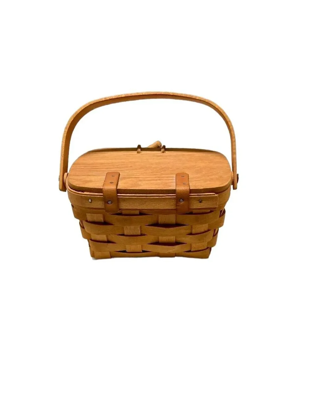 Vintage Longaberger Handwoven Wood Kiddie Purse